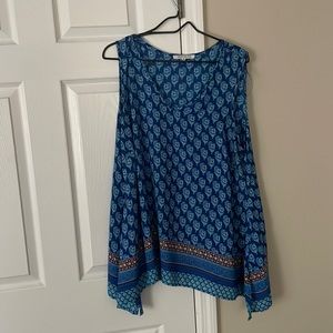 Blue card design top